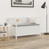 Tároló- és előszobai padok, vidaXL fehér tömör fenyőfa pad 107 x 45 x 75,5 cm