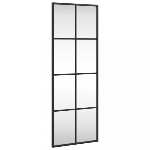 Tükrök, vidaXL fekete téglalap alakú vas fali tükör 30 x 80 cm