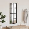Tükrök, vidaXL fekete téglalap alakú vas fali tükör 30 x 80 cm