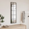 Tükrök, vidaXL fekete téglalap alakú vas fali tükör 30 x 100 cm