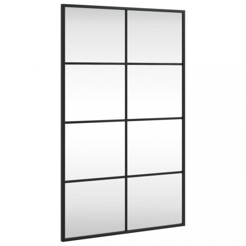 Tükrök, vidaXL fekete téglalap alakú vas fali tükör 50 x 80 cm