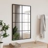 Tükrök, vidaXL fekete téglalap alakú vas fali tükör 50 x 80 cm