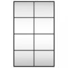 Tükrök, vidaXL fekete téglalap alakú vas fali tükör 50 x 80 cm