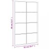 Tükrök, vidaXL fekete téglalap alakú vas fali tükör 50 x 80 cm