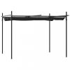 Kerti pavilon és előtető, vidaXL antracitszürke pergola behúzható tetővel 295 x 292 x 230 cm