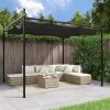 Kerti pavilon és előtető, vidaXL antracitszürke pergola behúzható tetővel 295 x 292 x 230 cm