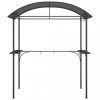 Kerti pavilon és előtető, vidaXL antracit acél grillező pavilon oldalsó polcokkal 220x115x230