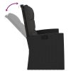 Kerti padok, vidaXL fekete polyrattan dönthető kerti pad párnával 118 cm