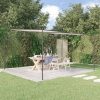Kerti pavilon és előtető, vidaXL fehér szövet és acél pavilon 4 x 4 m 180 g/m²