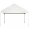 Kerti pavilon és előtető, vidaXL fehér polietilén pavilon tetővel 4,08 x 2,23 x 3,22 m