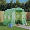 Melegházak, vidaXL zöld acélvázas melegház 4 m² 2 x 2 x 2 m