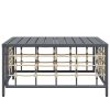 Kültéri kanapé szettek, vidaXL antracitszürke polyrattan kerti asztal 70 x 70 x 34 cm
