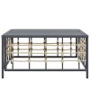 Kültéri kanapé szettek, vidaXL antracitszürke polyrattan kerti asztal 70 x 70 x 34 cm