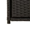 Kerti tárolódobozok, vidaXL fekete polyrattan kerti tárolószekrény 55 x 55 x 111 cm
