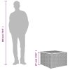 Kerti asztalok, vidaXL fekete polyrattan és akácfa kerti asztal 55x55x37 cm