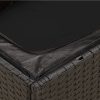 Kültéri kanapék, vidaXL fekete 3 személyes polyrattan kerti kanapé párnákkal