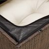 Kültéri kanapék, vidaXL 3 személyes barna polyrattan kerti kanapé párnával
