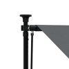 Ablak és ajtó előtetők, vidaXL antracit szövet és acél feltekerhető napellenző 250 x 150 cm