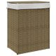 Szennyeskosarak, vidaXL polyrattan szennyeskosár fedéllel 46x33x60 cm