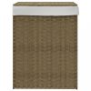 Szennyeskosarak, vidaXL polyrattan szennyeskosár fedéllel 46x33x60 cm