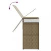 Szennyeskosarak, vidaXL polyrattan szennyeskosár fedéllel 46x33x60 cm