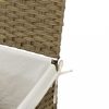 Szennyeskosarak, vidaXL polyrattan szennyeskosár fedéllel 46x33x60 cm