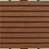 Padlóburkolatok és szőnyegek, WPC Csempe 30x30cm 11pcs 1m2 Barna