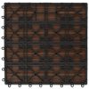 Padlóburkolatok és szőnyegek, WPC Csempe 30x30cm 11pcs 1m2 Barna