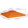 Ponyva- és pavilon tetők, vidaXL narancssárga csere pavilon ponyvatető 310 g/m² 3 x 3 m