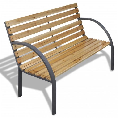Kerti padok, vidaXL fa és vas kerti pad 120 cm