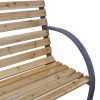 Kerti padok, vidaXL fa és vas kerti pad 120 cm