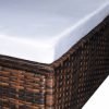 Kerti bútor szett, vidaXL 6-részes barna polyrattan kerti bútorszett párnákkal