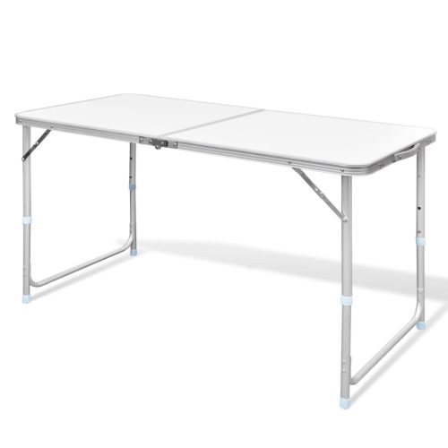 Kemping bútorok, vidaXL összecsukható állítható alumínium kempingasztal 120 x 60 cm