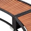 Medence- és fürdőtartozékok, vidaXL fekete polyrattan jakuzzi-keret