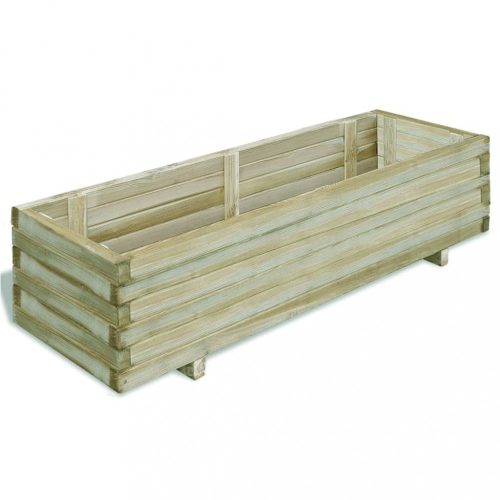 Virágcserepek és kaspók, vidaXL téglalap alakú fa magaságyás 120 x 40 x 30 cm