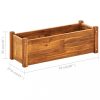 Virágcserepek és kaspók, vidaXL akácfa kerti magaságyás 76 x 27,6 x 25 cm