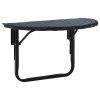 Kerti asztalok, vidaXL fekete polyrattan erkély asztal 60 x 60 x 32 cm
