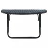 Kerti asztalok, vidaXL fekete polyrattan erkély asztal 60 x 60 x 32 cm