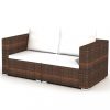 Kerti bútor szett, vidaXL 10-részes barna polyrattan kerti bútorszett párnákkal