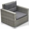 Kerti bútor szett, vidaXL 6-részes szürke polyrattan kerti bútorszett párnákkal