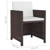 Kerti bútor szett, vidaXL 13-részes barna kültéri polyrattan étkezőszett párnákkal