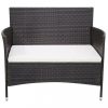 Kerti padok, vidaXL barna polyrattan kerti pad 106 cm