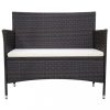 Kerti padok, vidaXL barna polyrattan kerti pad 106 cm