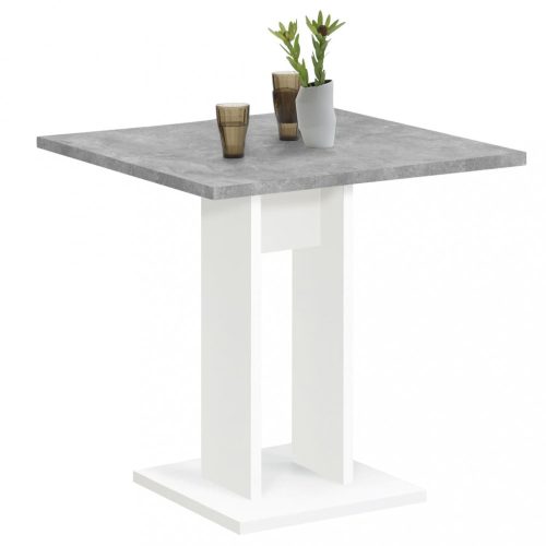 Konyha- és étkezőasztalok, FMD betonszürke és fehér étkezőasztal 70 cm