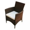 Kerti székek, vidaXL 2 db barna polyrattan kerti szék