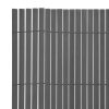 Kerítéspanelek, vidaXL szürke kétoldalas PVC kerti kerítés 90 x 500 cm
