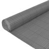 Kerítéspanelek, vidaXL szürke kétoldalas PVC kerti kerítés 90 x 500 cm