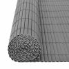 Kerítéspanelek, vidaXL szürke kétoldalas PVC kerti kerítés 90 x 500 cm