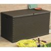 Kerti tárolódobozok, vidaXL barna PP rattan kerti tárolóláda 120 x 56 x 63 cm