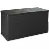 Kerti tároló ládák, vidaXL antracitszürke PP rattan kerti tárolóláda 120 x 56 x 63 cm